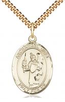 Gold-Filled St. Uriel Pendant
