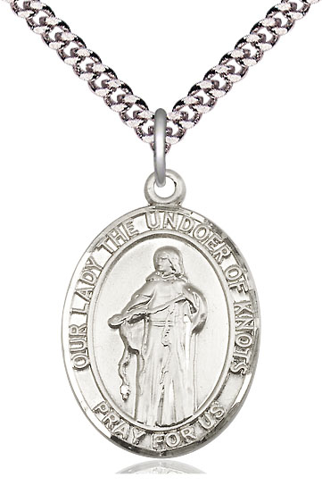 Sterling Silver Our Lady Undoer Of Knots Pendant