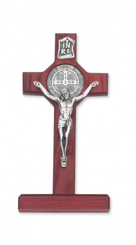 6" Cherry Stng St Benedict Crucifix