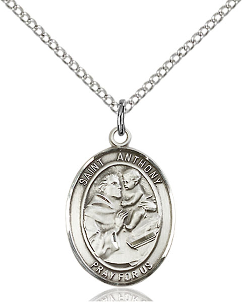Jewels Obsession St Made In USA Anthony of Padua Pendant 18 Chain Anthony of Padua Pendant Sterling Silver St 