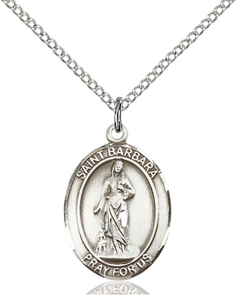 Sterling Silver St. Barbara Pendant