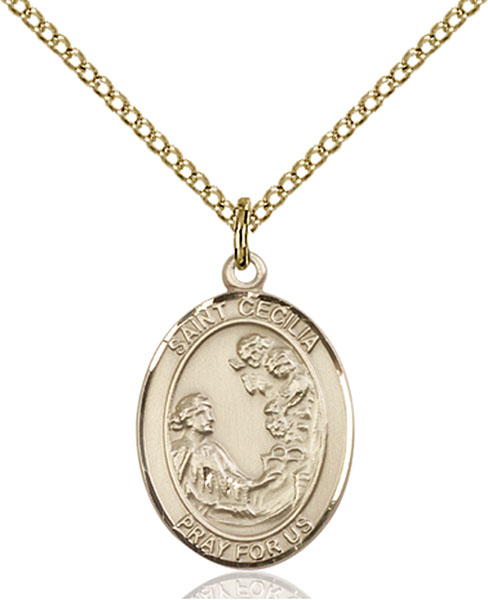 14K Gold-Filled St. Cecilia Pendant