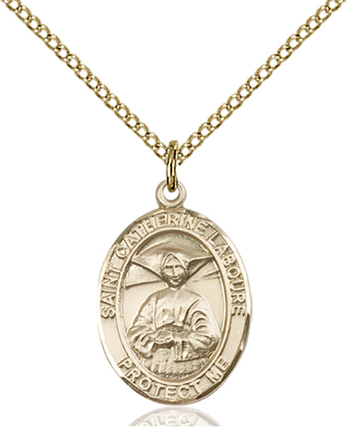 14K Gold-Filled St. Catherine Laboure Pendant