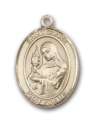My Altar Saint Clare Rose Gold Stainless Steel Pendant Necklace 