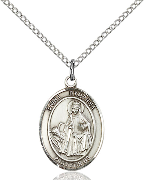 Sterling Silver St. Dymphna Pendant
