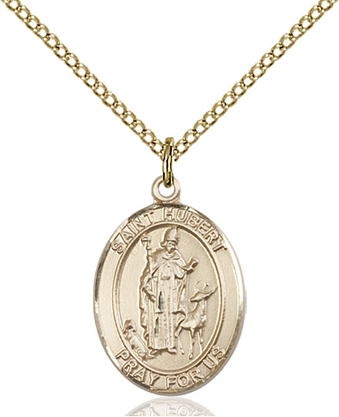 14K Gold-Filled St. Hubert of Liege Pendant