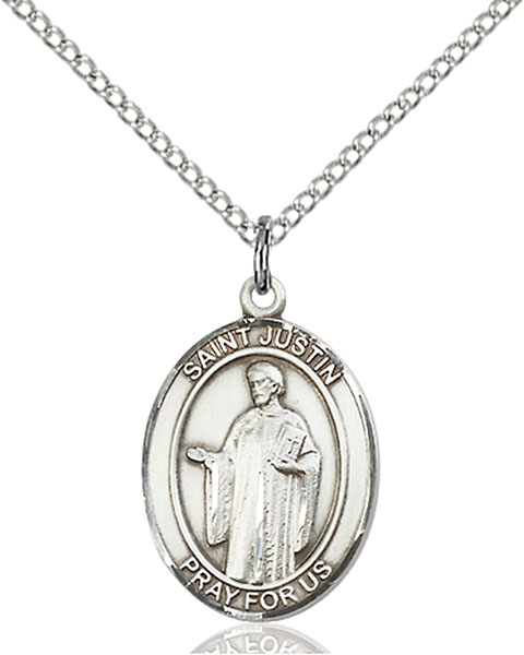 Sterling Silver St. Justin Pendant