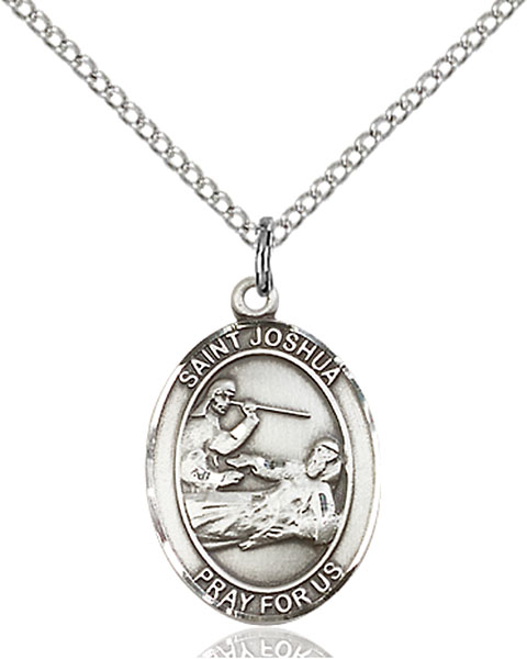 18-Inch Hamilton Gold Plated Necklace with 4mm Sapphire Birthstone Beads and Gold Filled Saint Teresa of Avila Charm.
