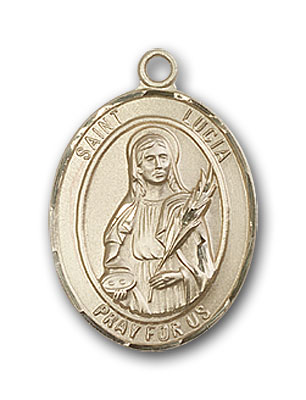 St. Lucia Of Syracuse Medals and Engravable Catholic Jewelry