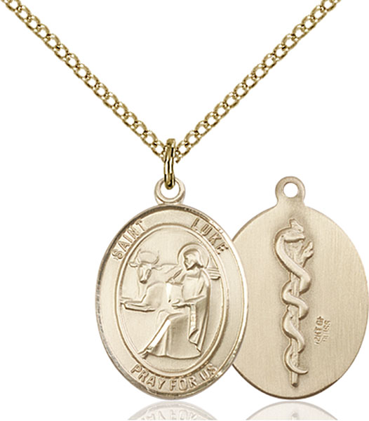 14K Gold-Filled St. Luke the Apostle Doctor Pendant