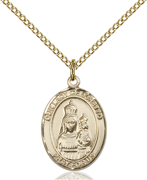 14K Gold-Filled Our Lady of Loretto Pendant