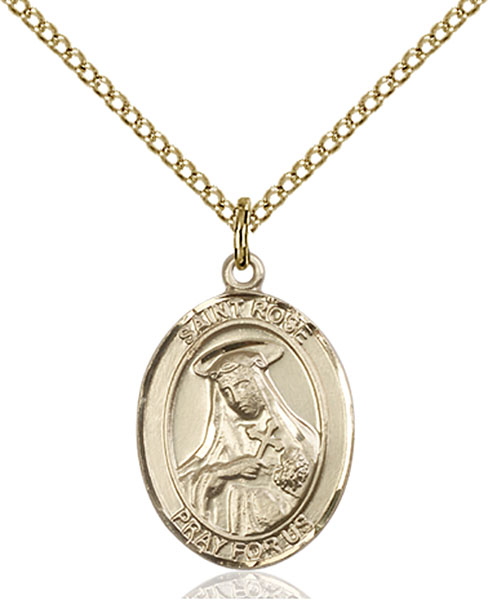 14K Gold-Filled St. Rose of Lima Pendant