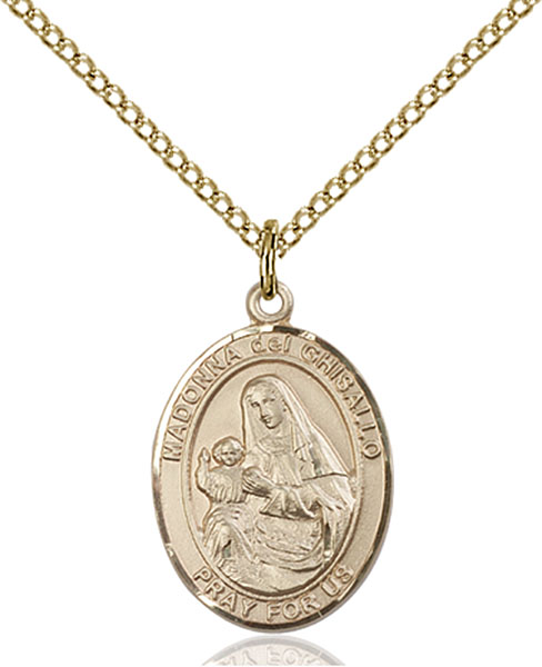 14K Gold-Filled St. Madonna Del Ghisallo Pendant