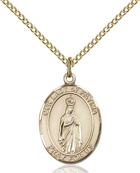 14K Gold-Filled Our Lady of Fatima Pendant