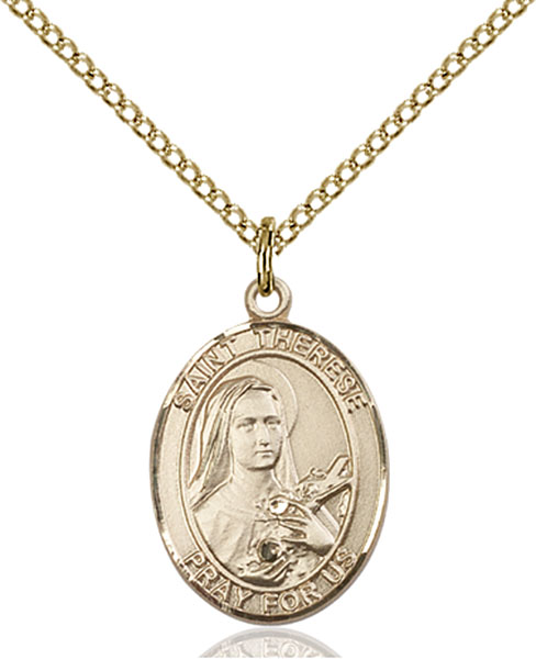 14K Gold-Filled St. Therese of Lisieux Pendant