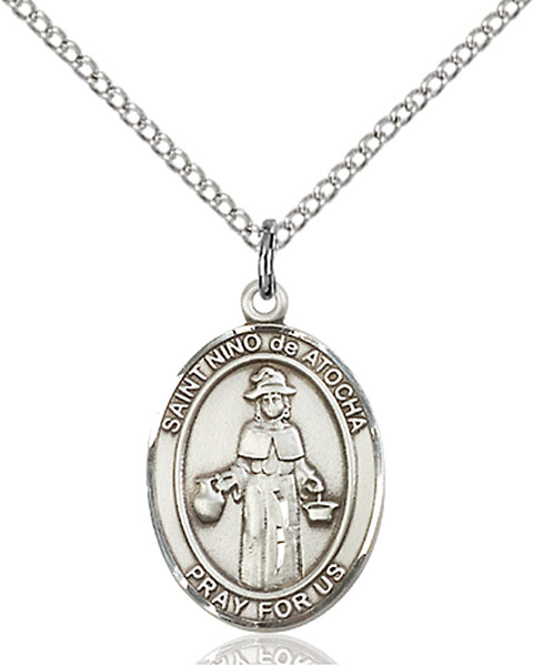Sterling Silver St. Nino de Atocha Pendant
