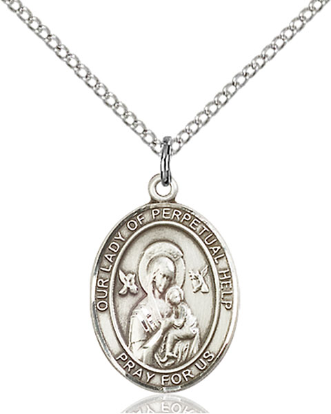 Sterling Silver Our Lady of Perpetual Help Pendant