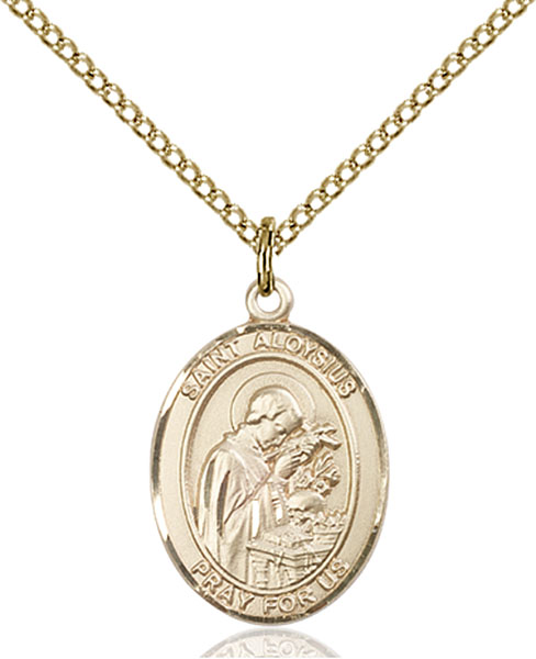 14K Gold-Filled St. Aloysius Gonzaga Pendant