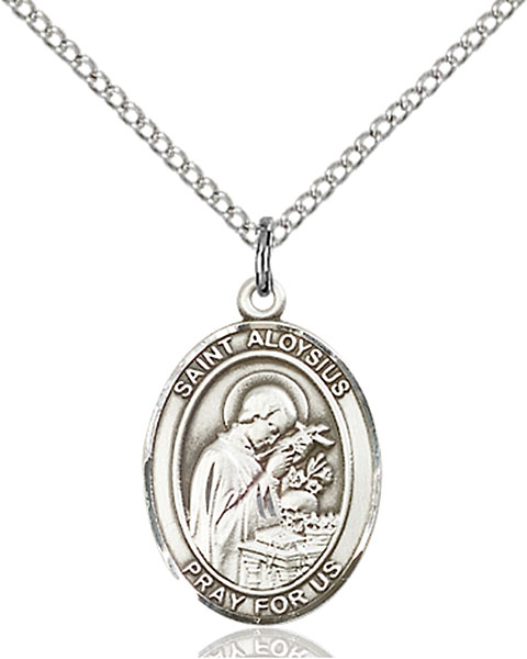 Sterling Silver St. Aloysius Gonzaga Pendant