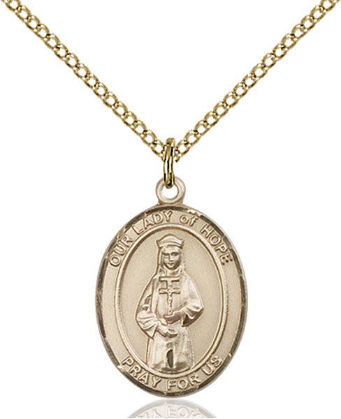 14K Gold-Filled Our Lady of Hope Pendant
