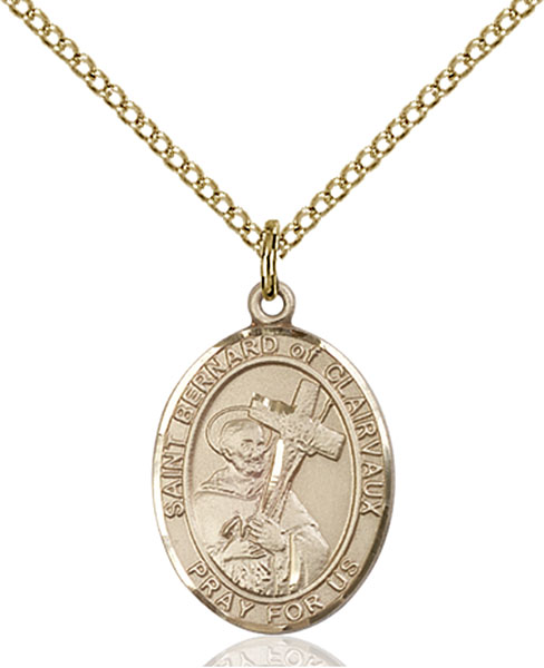 14K Gold-Filled St. Bernard of Clairvaux Pendant