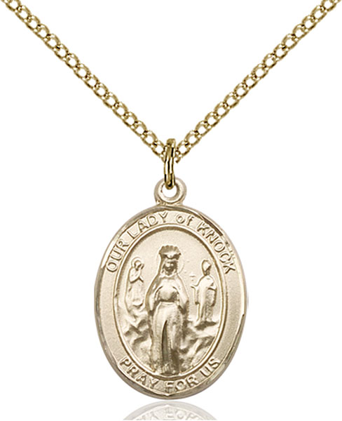 14K Gold-Filled Our Lady of Knock Pendant