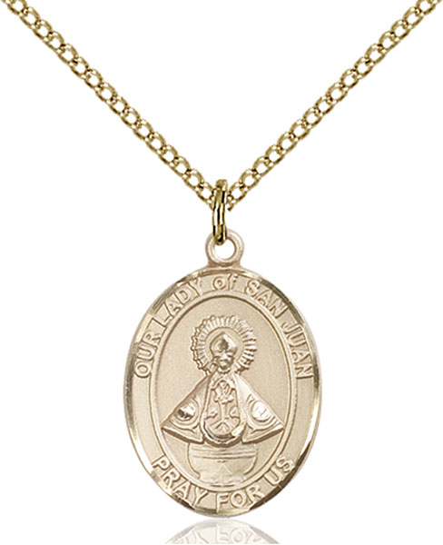 14K Gold-Filled Our Lady of San Juan Pendant
