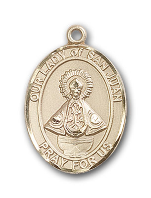 14K Gold OUR LADY of San Juan Pendant