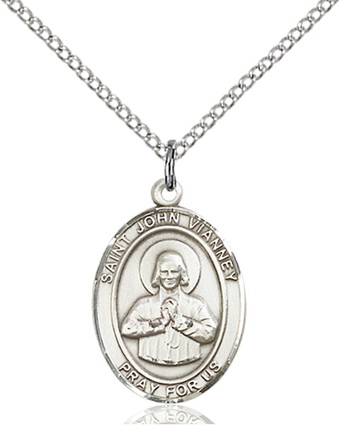 Sterling Silver St. John Vianney Pendant