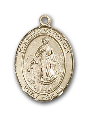 14K Gold Blessed Karolina Kozkowna Pendant