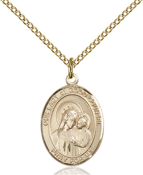 14K Gold-Filled Our Lady of Good Counsel Pendant