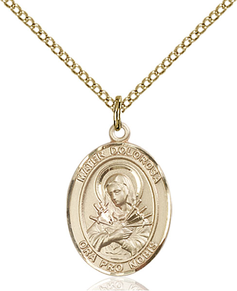 14K Gold-Filled Mater Dolorosa Pendant