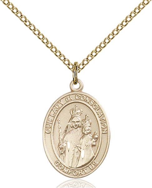 14K Gold-Filled Our Lady of Consolation Pendant
