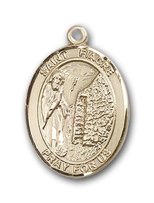 14K Gold St. Fiacre Pendant