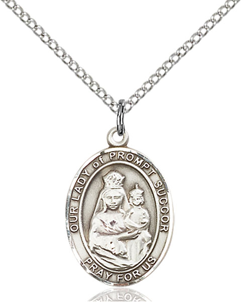Sterling Silver Our Lady of Prompt Succor Pendant
