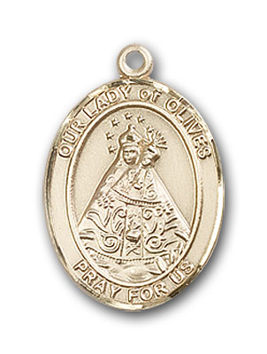 14K Gold OUR LADY of Olives Pendant