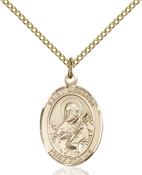 14K Gold-Filled St. Meinrad of Einsideln Pendant