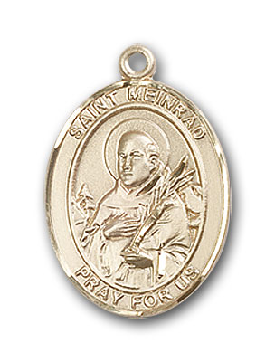14K Gold St. Meinrad of Einsideln Pendant