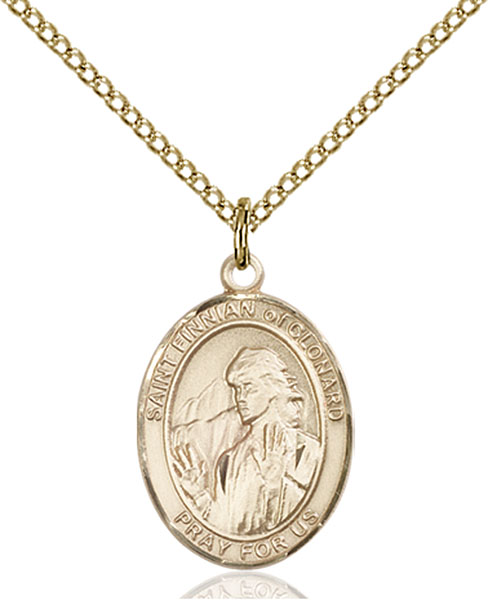 14K Gold-Filled St. Finnian of Clonard Pendant