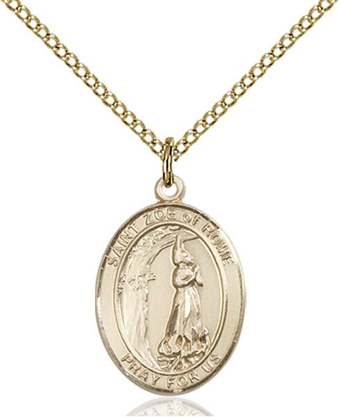 14K Gold-Filled St. Zoe of Rome Pendant
