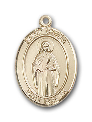 14K Gold St. Odilia Pendant