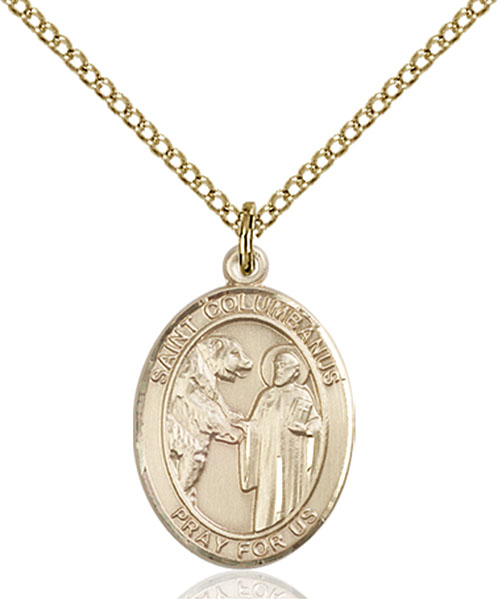 14K Gold-Filled St. Columbanus Pendant