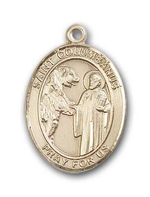 14K Gold St. Columbanus Pendant