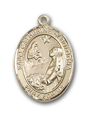 14K Gold St. Catherine of Bologna Pendant