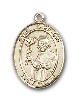 14K Gold St. Dunstan Pendant