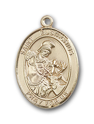 14K Gold St. Eustachius Pendant