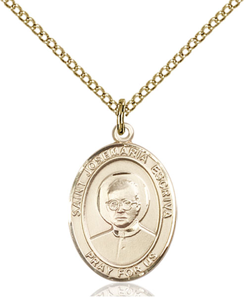 14K Gold-Filled St. Josemaria Escriva Pendant