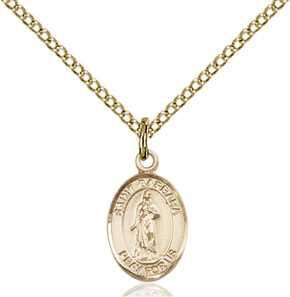 14K Gold-Filled St. Barbara Pendant