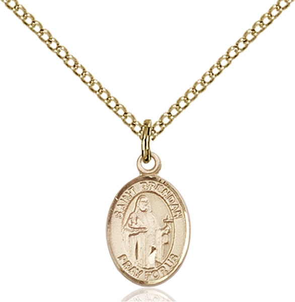 14K Gold-Filled St. Brendan the Navigator Pendant