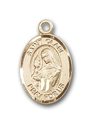 My Altar Saint Clare Rose Gold Stainless Steel Pendant Necklace 